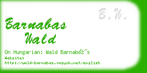 barnabas wald business card